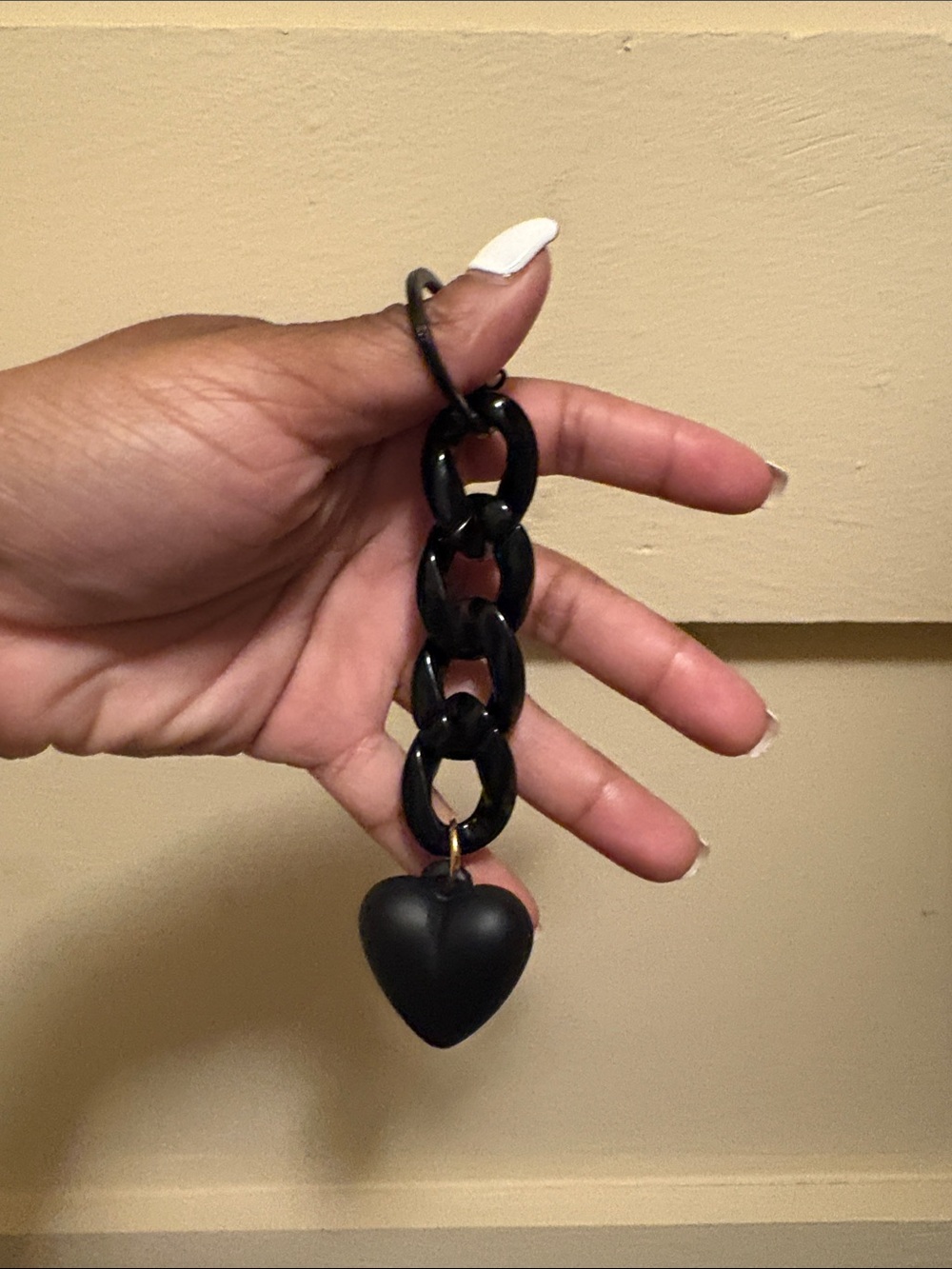 Black Heart Link bag charm - Women Jewelry